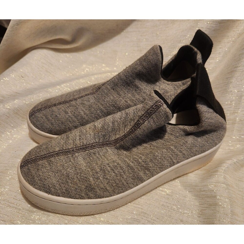 Rag and Bone Orion Knit Ankle Hi Top Slip On Platform Sneaker Grey Gray Size 37